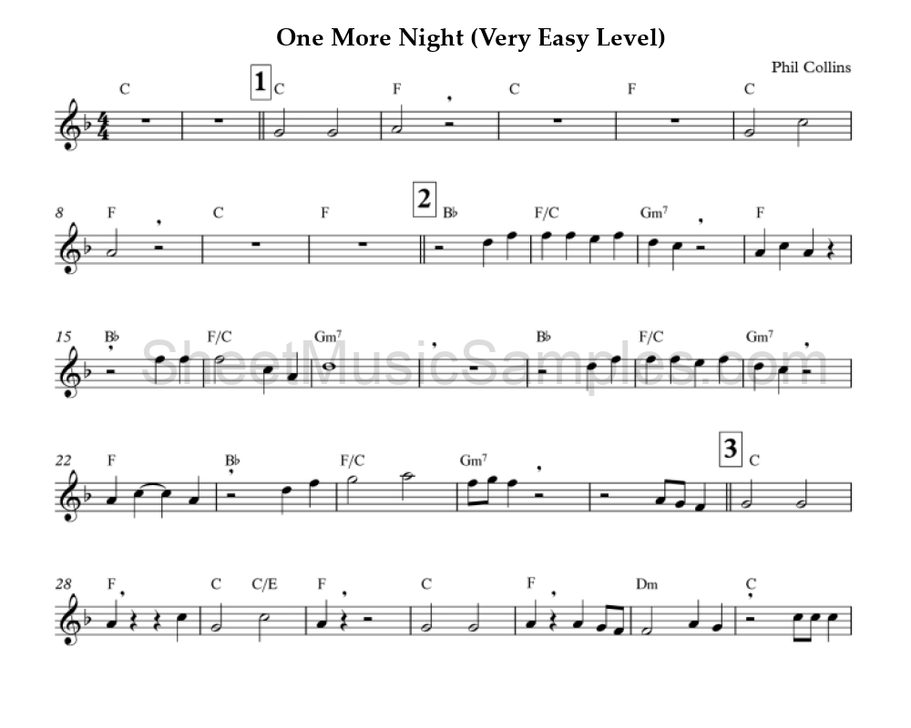 One More Night (Very Easy Level)