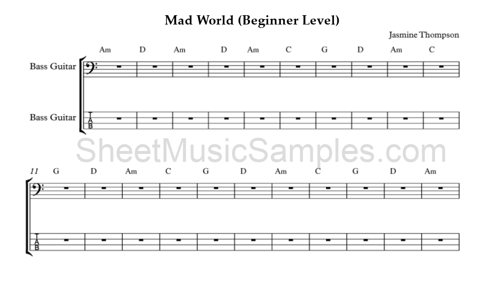 Mad World (Beginner Level)