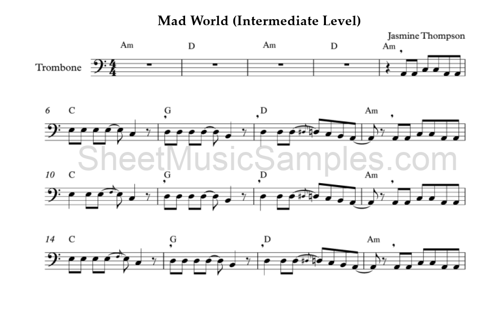 Mad World (Intermediate Level)