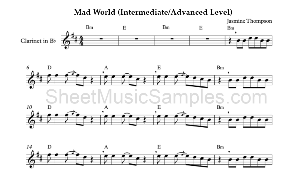 Mad World (Intermediate/Advanced Level)