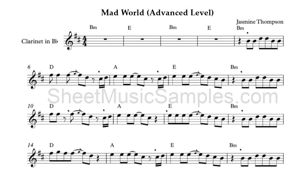 Mad World (Advanced Level)