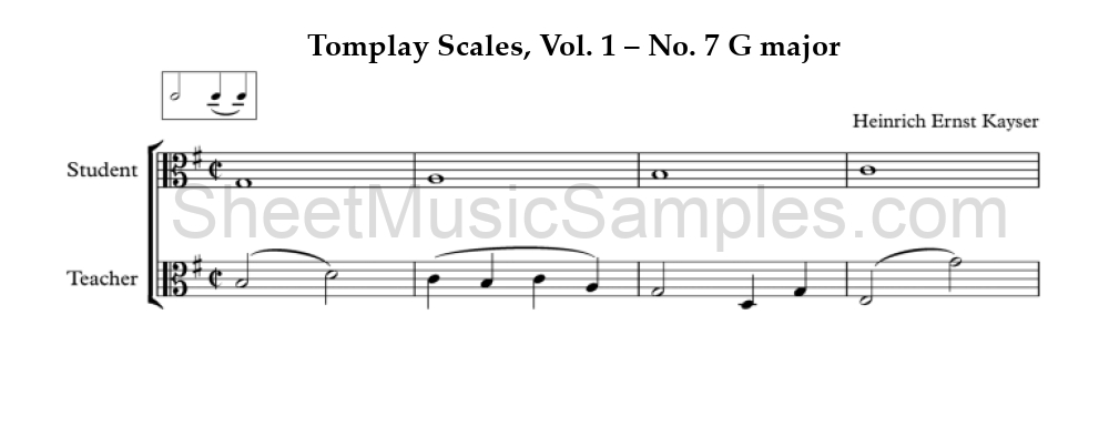 Tomplay Scales, Vol. 1 – No. 7 G major