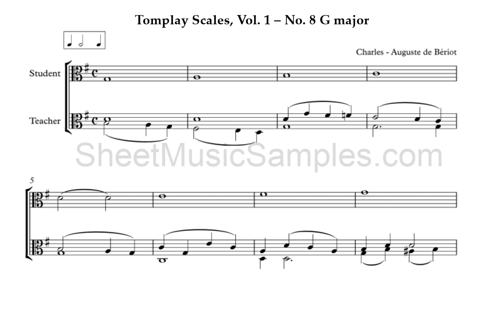 Tomplay Scales, Vol. 1 – No. 8 G major