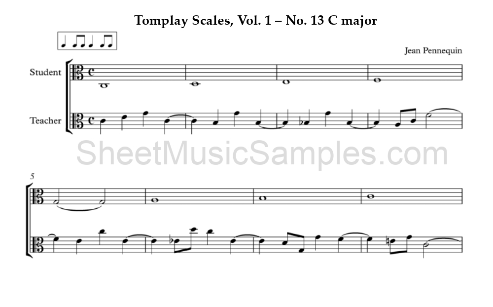 Tomplay Scales, Vol. 1 – No. 13 C major