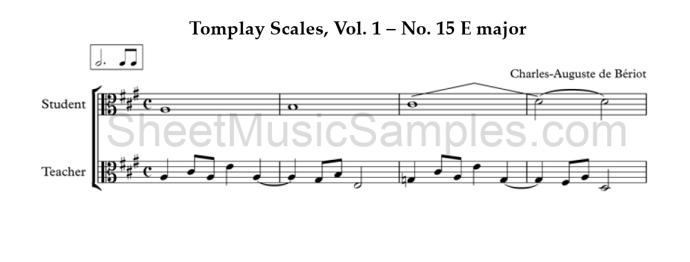 Tomplay Scales, Vol. 1 – No. 15 E major