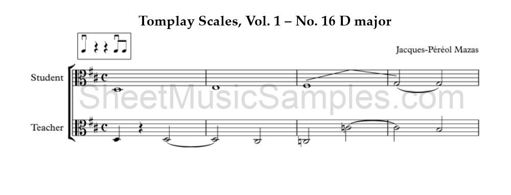 Tomplay Scales, Vol. 1 – No. 16 D major