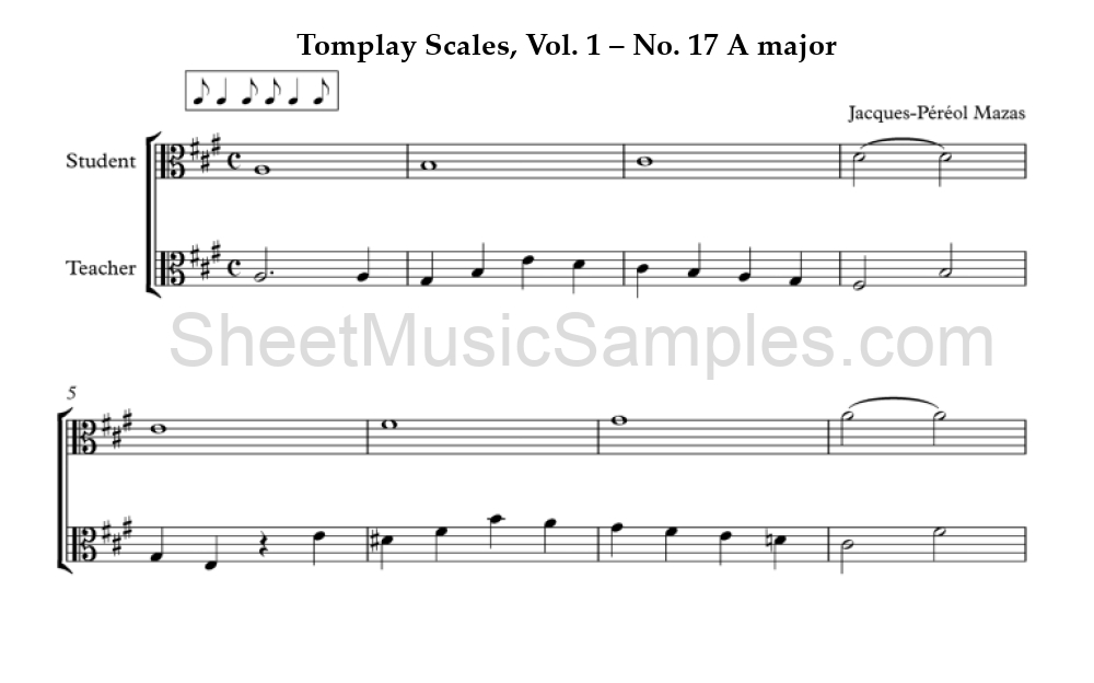 Tomplay Scales, Vol. 1 – No. 17 A major