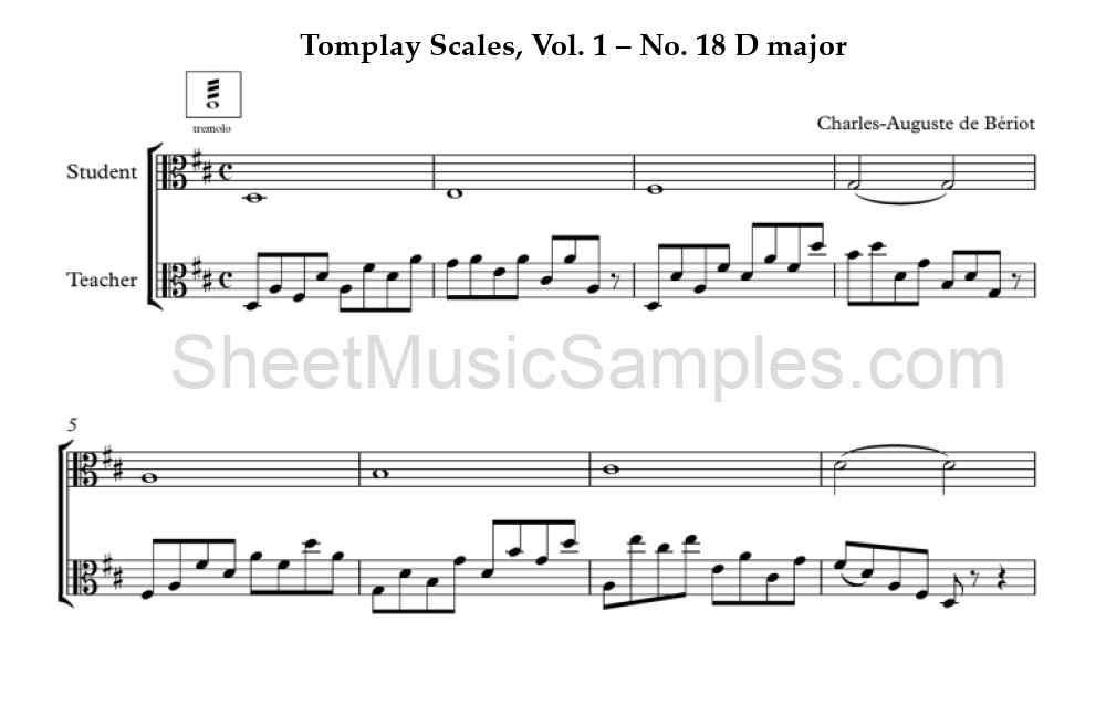 Tomplay Scales, Vol. 1 – No. 18 D major