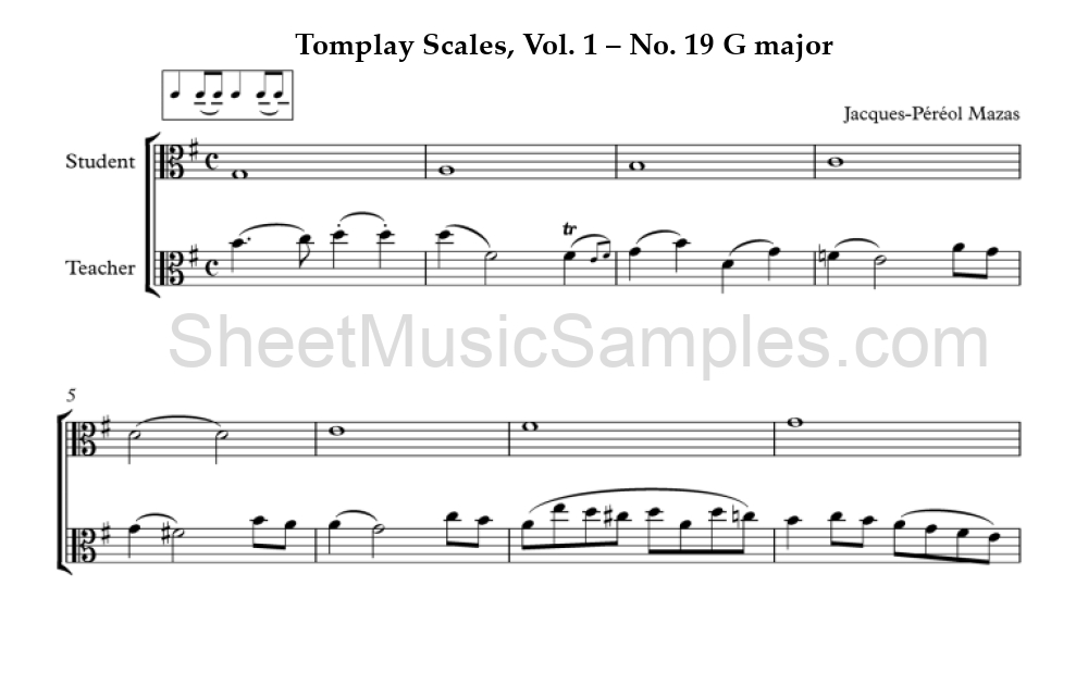 Tomplay Scales, Vol. 1 – No. 19 G major