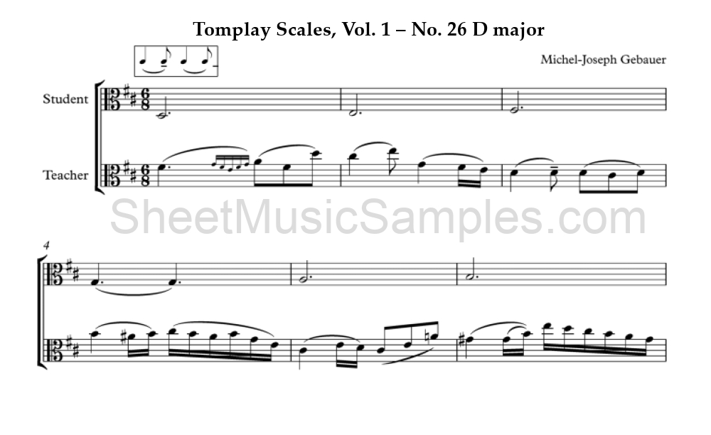 Tomplay Scales, Vol. 1 – No. 26 D major