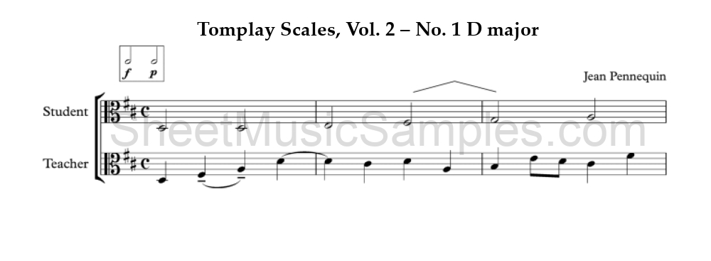 Tomplay Scales, Vol. 2 – No. 1 D major