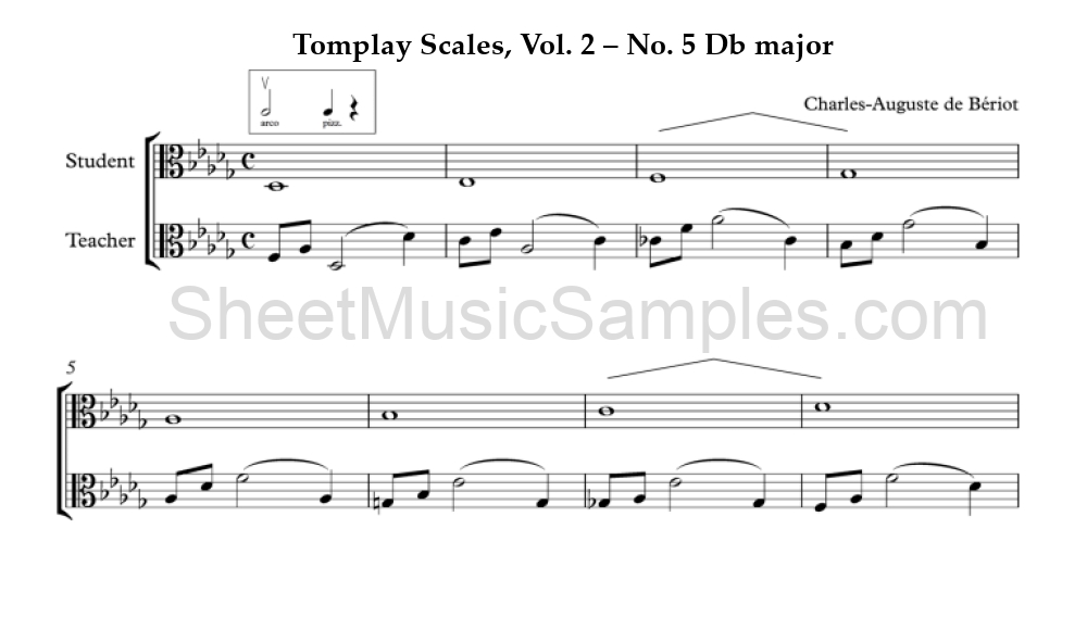 Tomplay Scales, Vol. 2 – No. 5 Db major