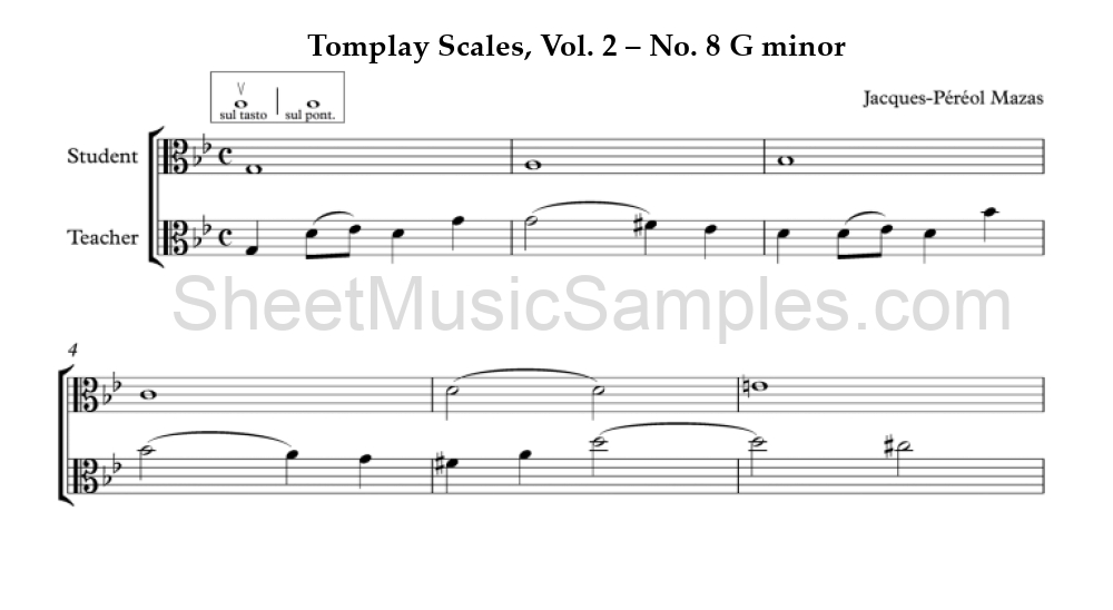 Tomplay Scales, Vol. 2 – No. 8 G minor