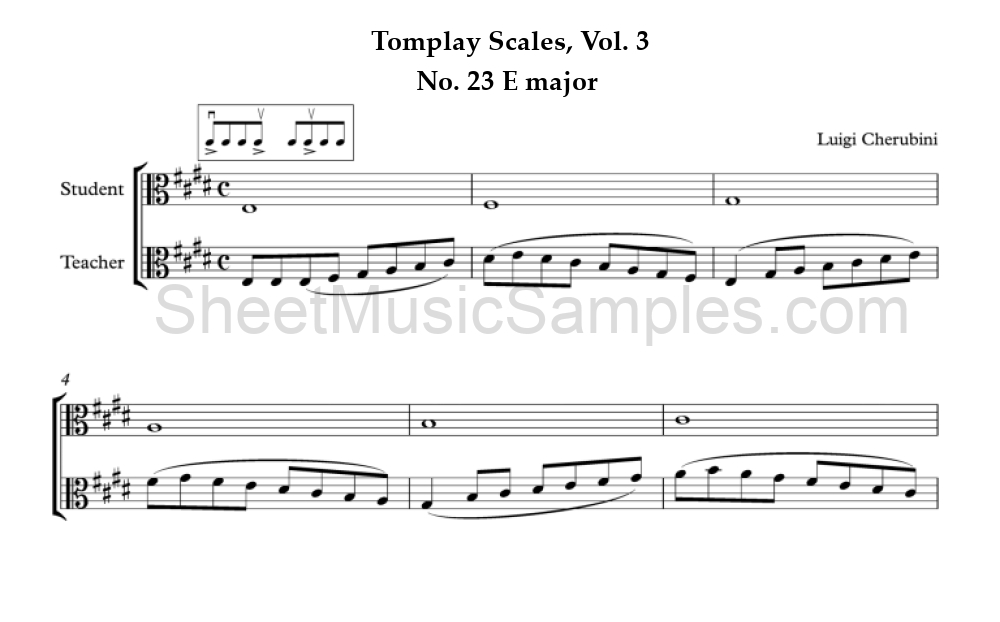 Tomplay Scales, Vol. 3 - No. 23 E major