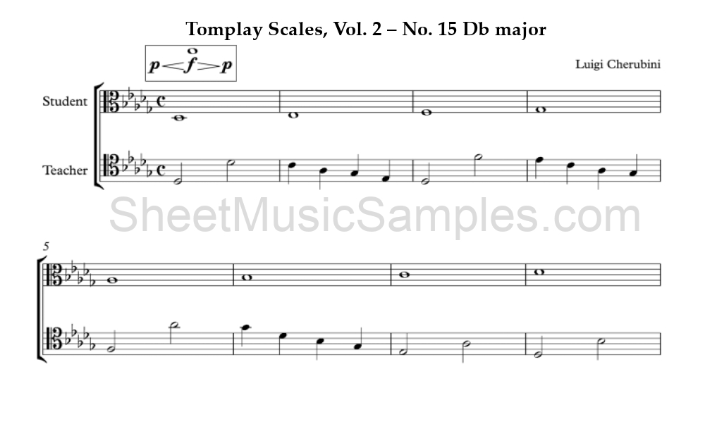 Tomplay Scales, Vol. 2 – No. 15 Db major