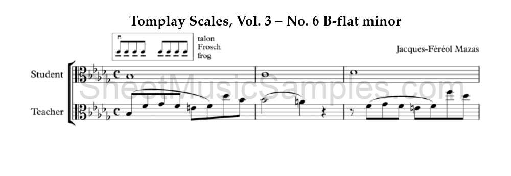 Tomplay Scales, Vol. 3 – No. 6 B-flat minor