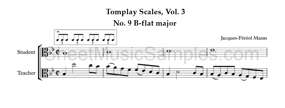 Tomplay Scales, Vol. 3 - No. 9 B-flat major