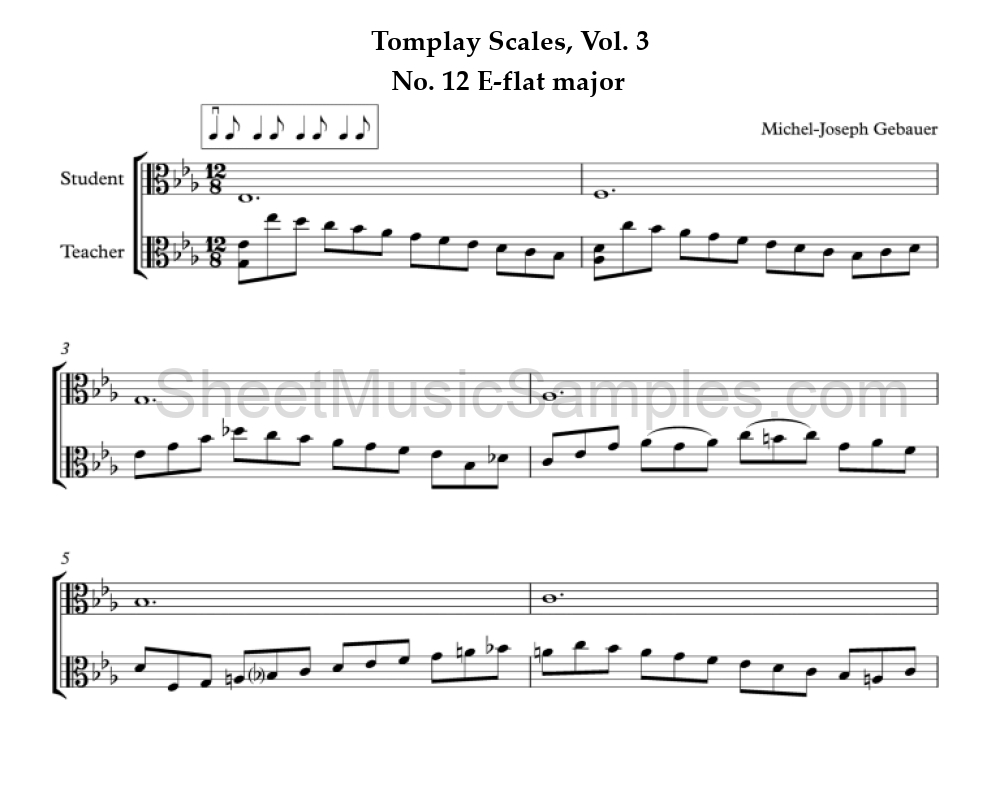 Tomplay Scales, Vol. 3 - No. 12 E-flat major