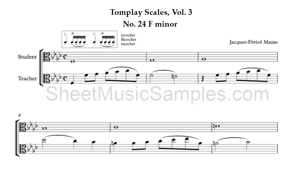 Tomplay Scales, Vol. 3 - No. 24 F minor