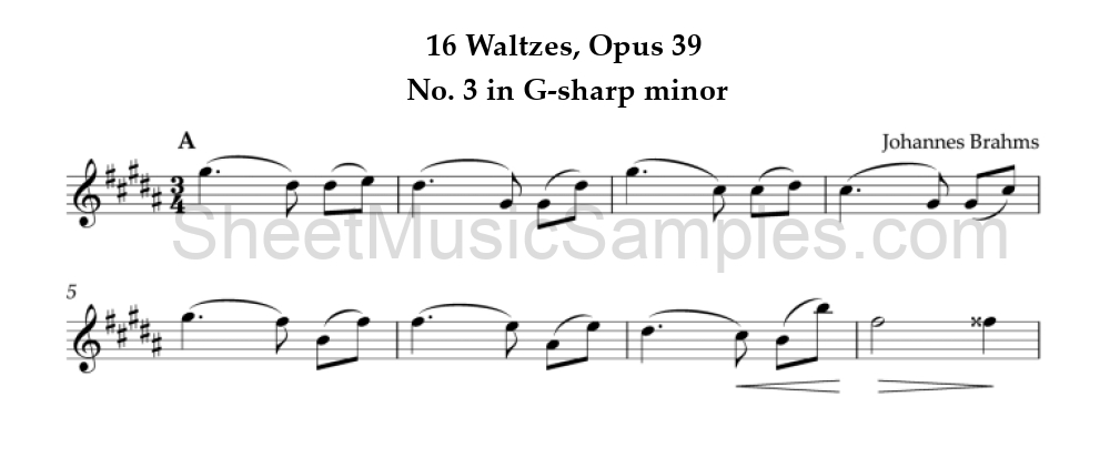 16 Waltzes, Opus 39 - No. 3 in G-sharp minor