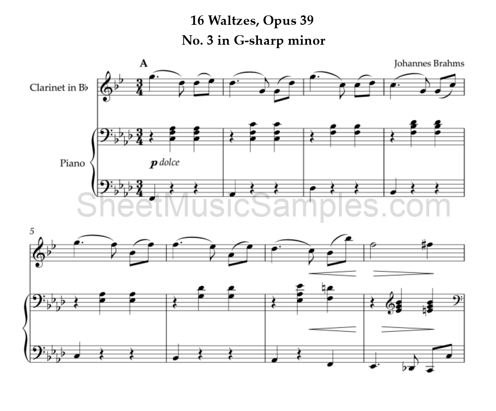 16 Waltzes, Opus 39 - No. 3 in G-sharp minor