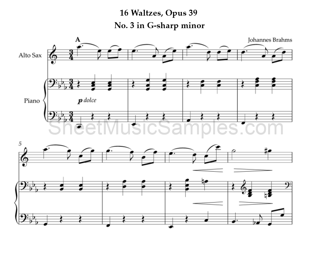 16 Waltzes, Opus 39 - No. 3 in G-sharp minor