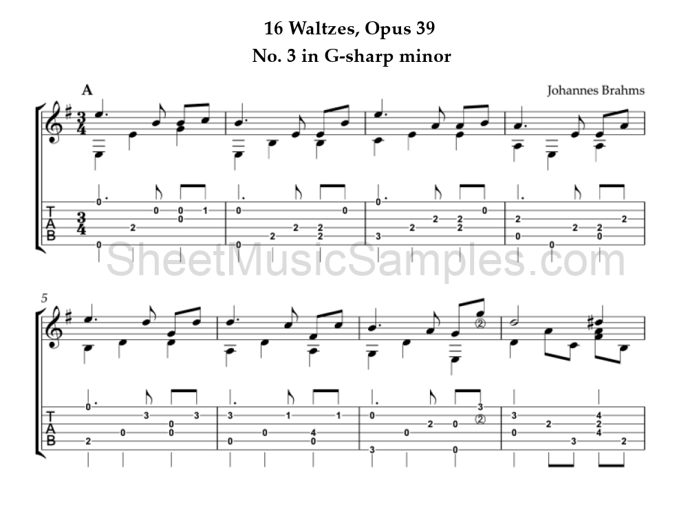 16 Waltzes, Opus 39 - No. 3 in G-sharp minor