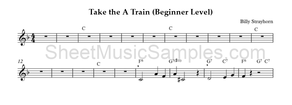 Take the A Train (Beginner Level)