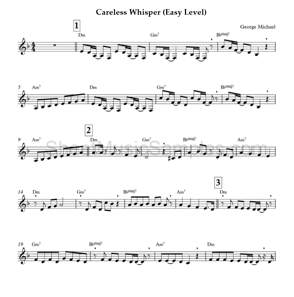 Careless Whisper (Easy Level)