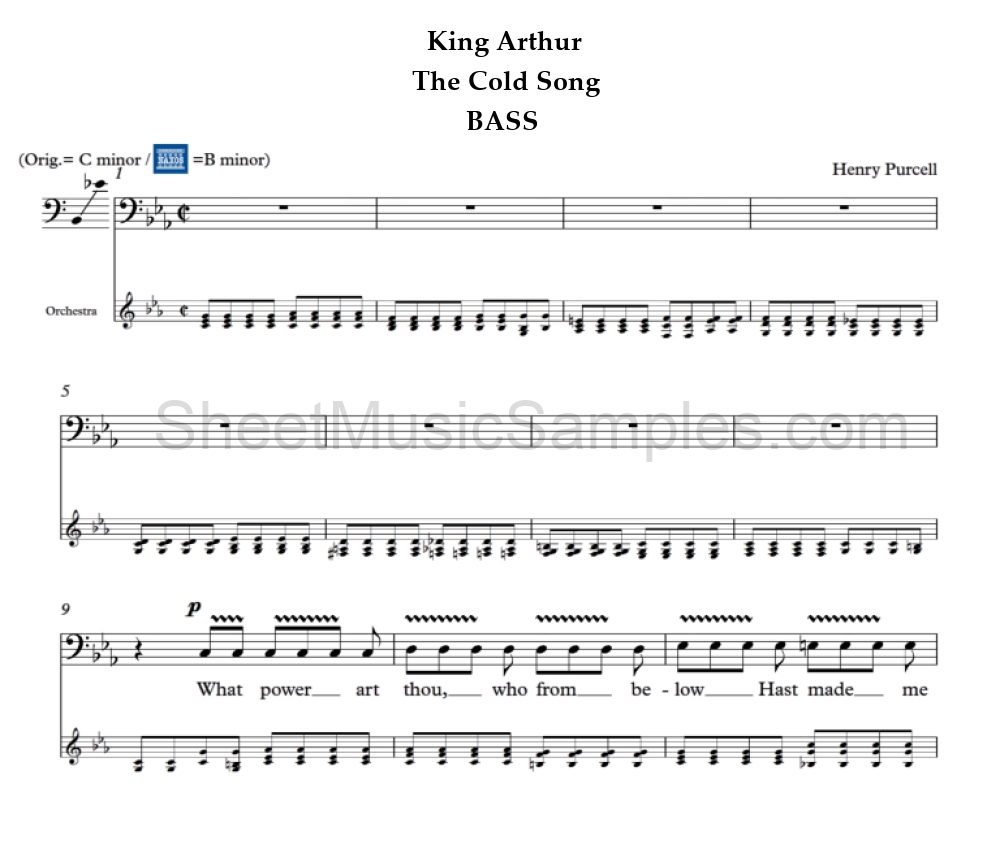 King Arthur - The Cold Song - BASS