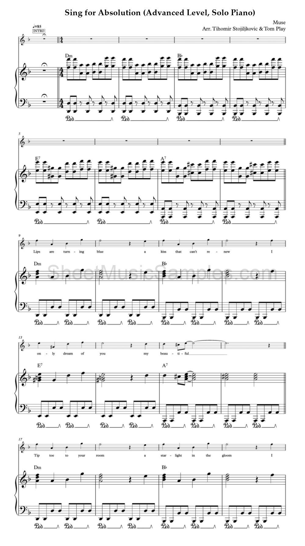 Sing for Absolution (Advanced Level, Solo Piano)