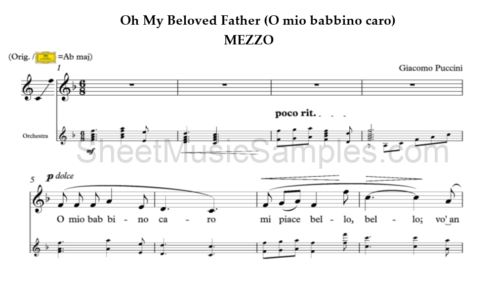 Oh My Beloved Father (O mio babbino caro) - MEZZO