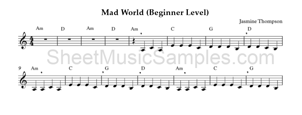 Mad World (Beginner Level)