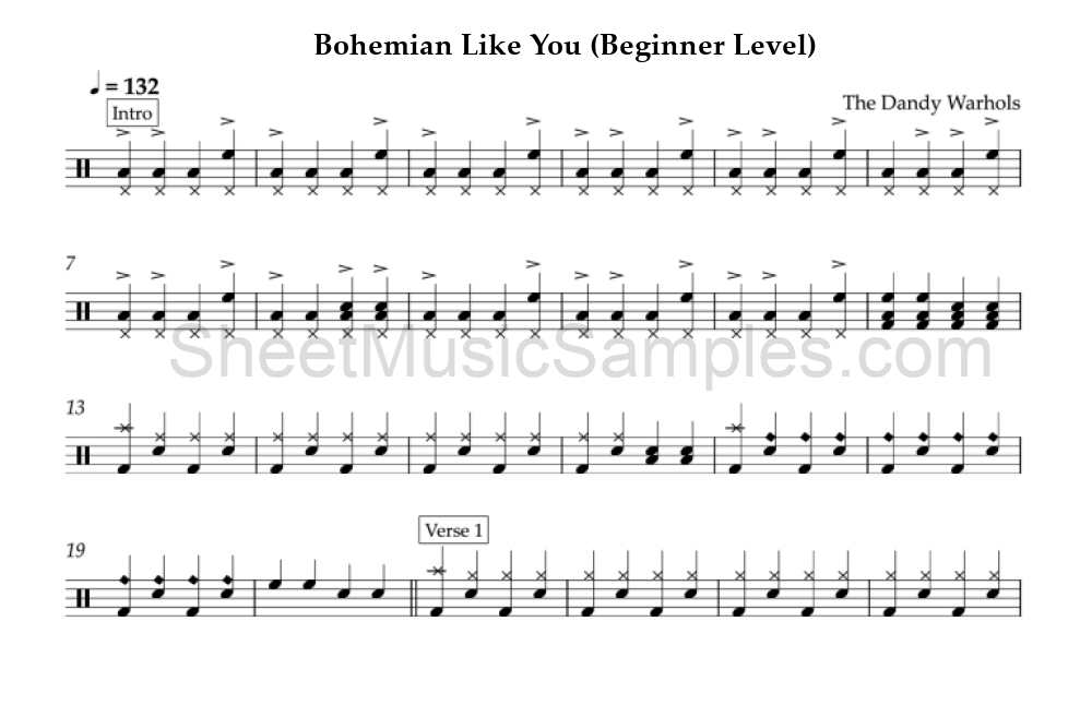 Bohemian Like You (Beginner Level)