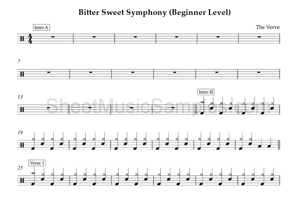 Bitter Sweet Symphony (Beginner Level)