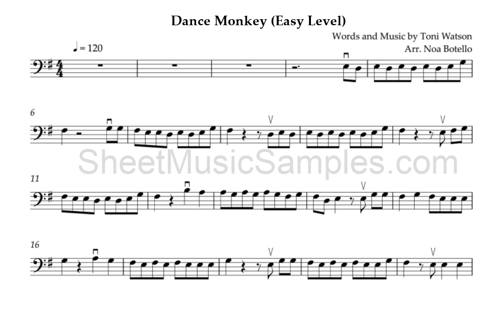 Dance Monkey (Easy Level)