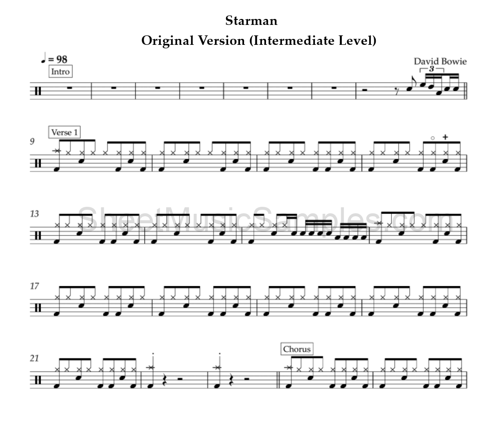 Starman - Original Version (Intermediate Level)