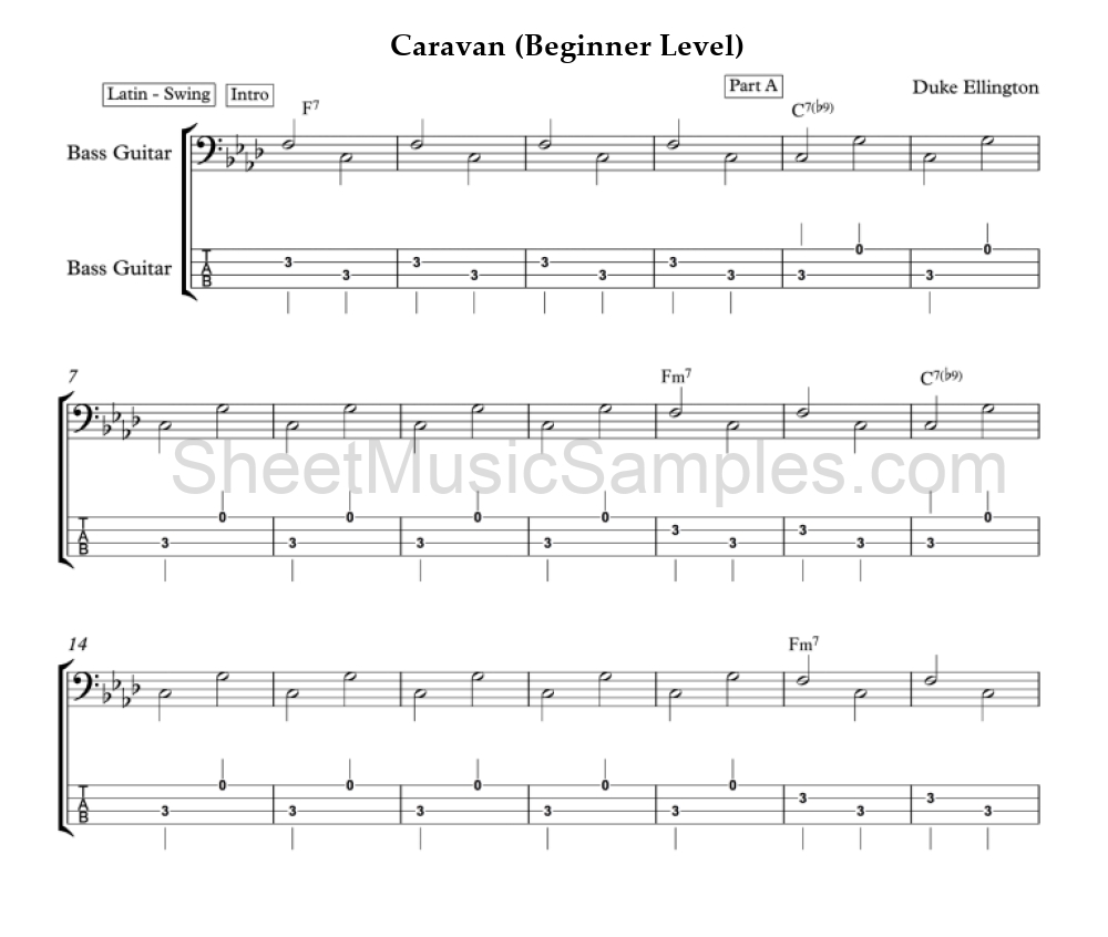 Caravan (Beginner Level)