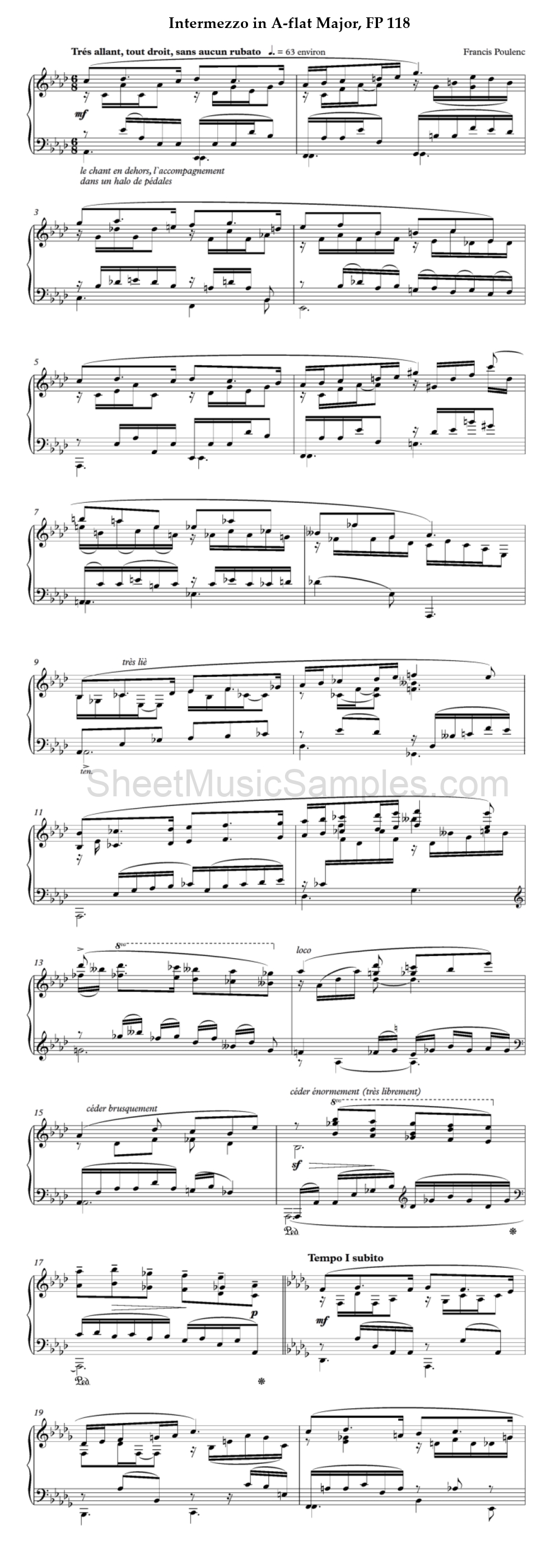 Intermezzo in A-flat Major, FP 118