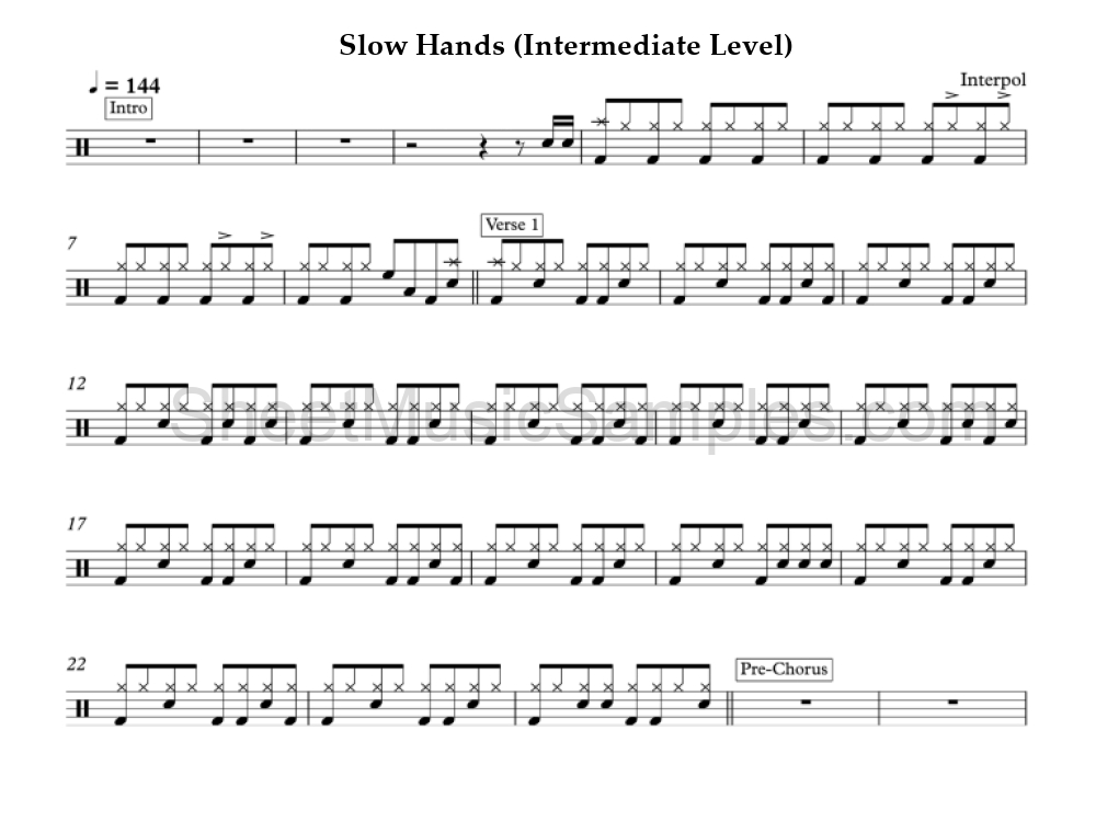 Slow Hands (Intermediate Level)