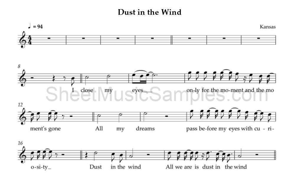 Dust in the Wind