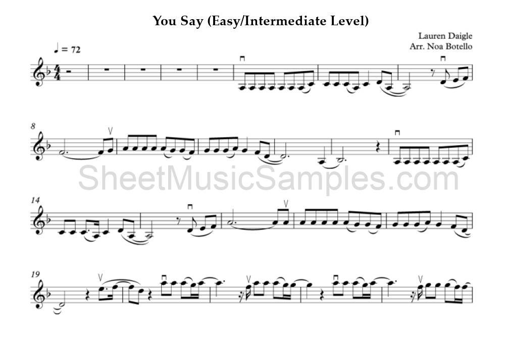 You Say (Easy/Intermediate Level)