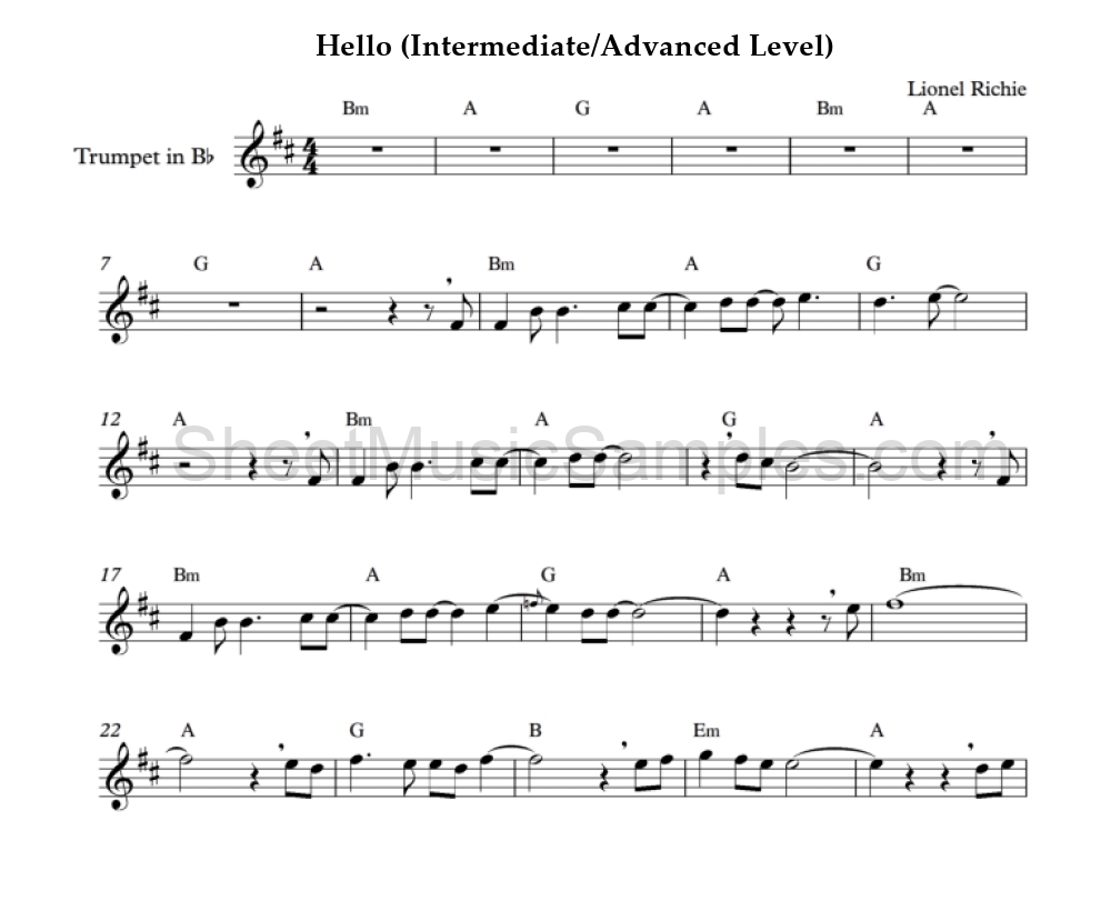 Hello (Intermediate/Advanced Level)