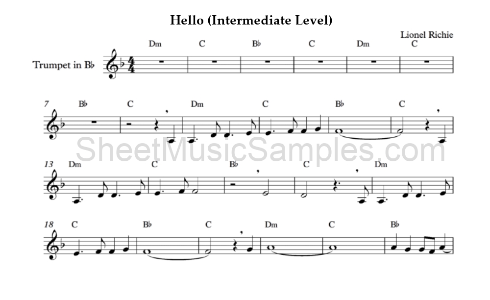 Hello (Intermediate Level)