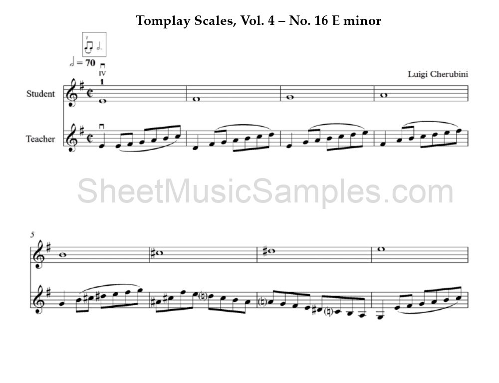 Tomplay Scales, Vol. 4 – No. 16 E minor