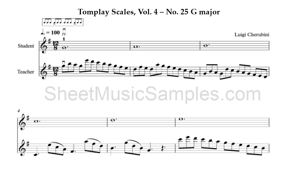 Tomplay Scales, Vol. 4 – No. 25 G major