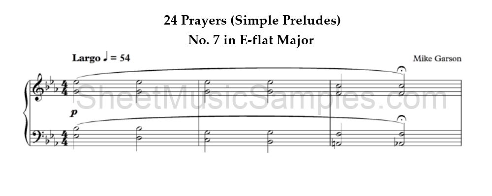 24 Prayers (Simple Preludes) - No. 7 in E-flat Major