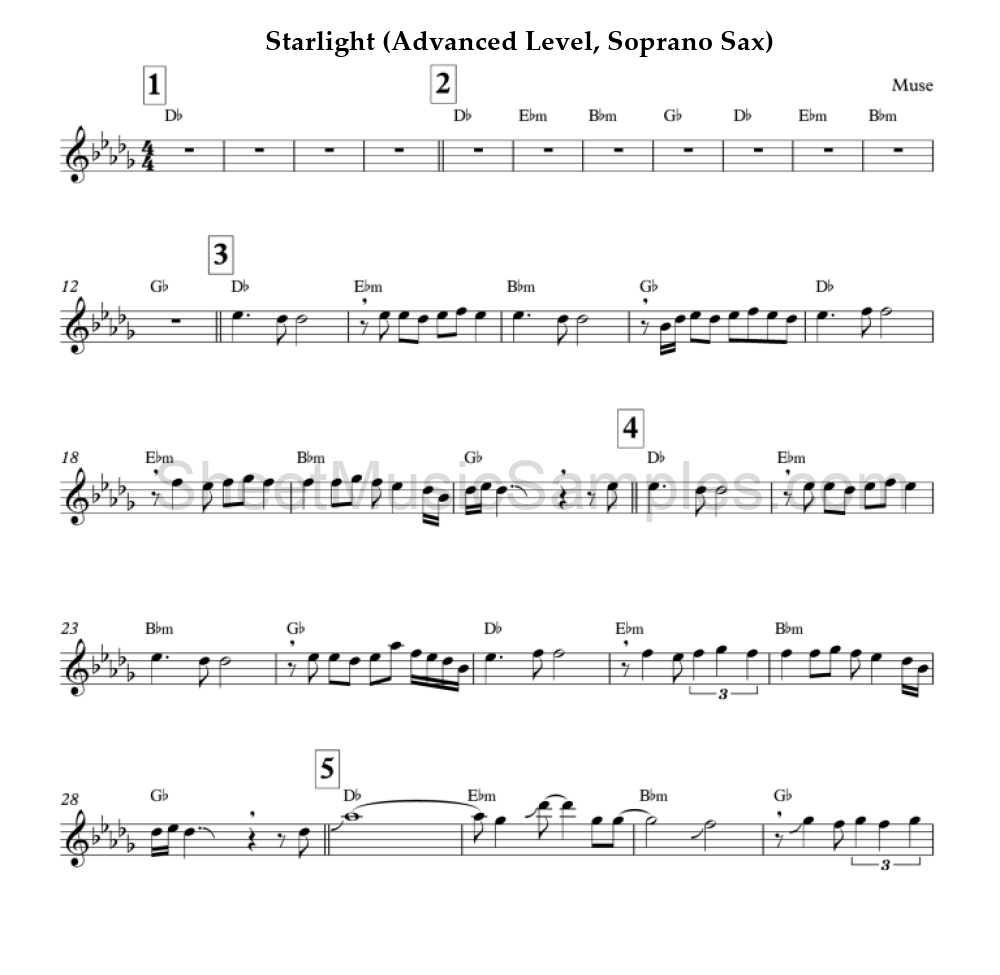 Starlight (Advanced Level, Soprano Sax)