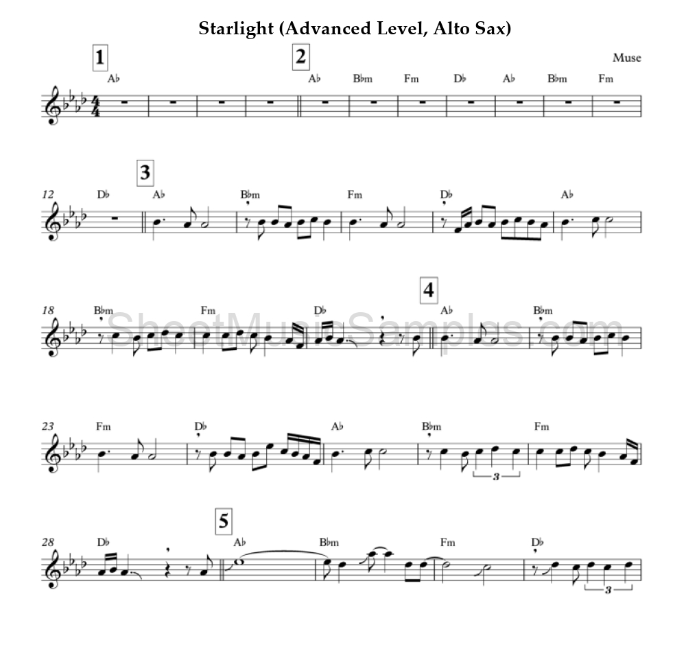 Starlight (Advanced Level, Alto Sax)