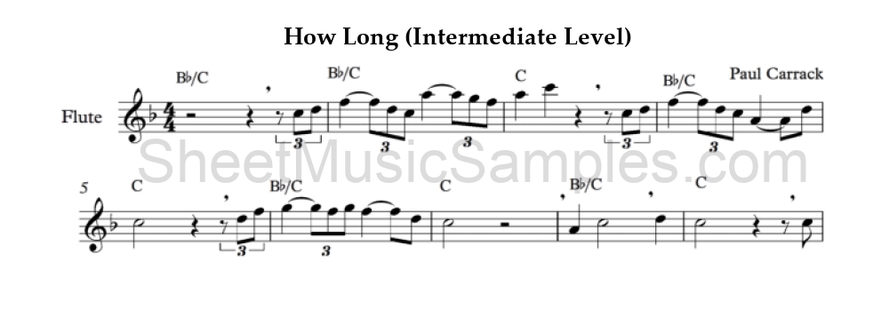 How Long (Intermediate Level)